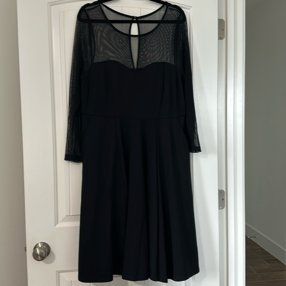 Black mesh top dress
